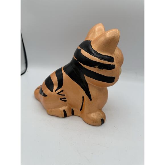 Vintage Hand Painted Garfield Figurine 7” Sitting Jim Davis 1978 Comic Strip Cat - Picture 2 of 6